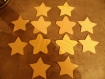 12 décorations étoiles - suspension de noël - bois brut