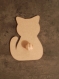 Porte-manteau petit chat / une patère en bois brut