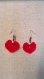 St valentin cadeau boucles d'oreilles coeur au crochet