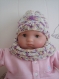 Bonnet + echarpe bebe en laine extra fine merinos, soie et cashmire