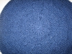 Béret pour femme en laine baby alpaga et soie couleur bleu marine tricot fait main