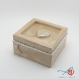 Boîte à bijoux carrée en cartonnage rose - petite boîte à bijoux - mixed media 