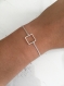Bracelet sur chaîne carré
