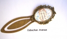 B.4.33 bijou femme fleurs liberty collier pendentif bijou fantaisie bronze cabochon verre citation - d'amour et de rêves (série 3)