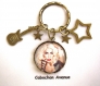 B4.96 bijou lady gaga collier pendentif bijou fantaisie bronze cabochon verre célébrité chanteuse music musique guitare étoile star (série 7)