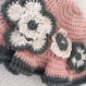 Chapeau fleuri au crochet t3 mois