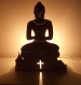 Lampe artisanale bouddha en bois