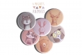 6 magnets animaux de la foret 56 mm pastel loup ours lapin raton laveur cerf hibou chouette coloré illustrations