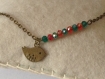 Bracelet fin perle rouge et turquoise