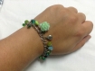 Bracelet breloque vert 