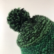 Ensemble bonnet /snood laine tricoté main réf 3830 