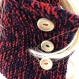 Ensemble bonnet /snood laine tricoté main réf 3837