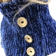 Ensemble bonnet /snood laine tricoté main réf 3937