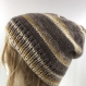Bonnet laine tricoté main réf 2352
