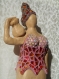Sculpture de femme africaine terre cuite mosaïque 