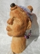 Sculpture mosaïque femme africaine, marron et violet. 