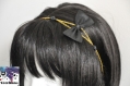 Minnie  headband élastiqué chaîne dorée nœud en tissus synthétique perles tête de mort