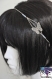 Hemera - headband élastiqué chaîne argentée estampes papillons et perles cristal