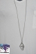 Himmeli - collier sautoir chaîne argentée, losange en perle tube argenté