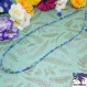 Blue - bracelet triple rang, perles camaieu de bleu et pompons
