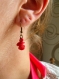 Boucles d’oreille en jaspe rouge
