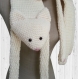 Écharpe chat au crochet | châle crochet beige | écharpe épaisse en laine | cadeau amoureux de chat | fausse taxidermie | crochet cat scarf