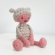 Doudou agneau au crochet | amigurumi mouton | cadeau de naissance | cadeau bébé fille et garçon | peluche agneau | baby lovey sheep
