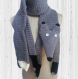 Écharpe au crochet loup renard | étole loup | écharpe épaisse en laine | fausse taxidermie | châle crochet grise | chunky crochet wolf scarf