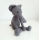 Doudou éléphant au crochet | cadeau de naissance | cadeau bébé fille et garçon | amigurumi | peluche baptême | elephant lovey blanket