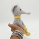 Doudou éléphant au crochet | amigurumi éléphant gris et jaune | cadeau de naissance | cadeau bébé fille et garçon | babies lovey