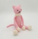 Doudou chat au crochet | amigurumi chat gris | cadeau de naissance | cadeau bébé fille et garçon | amineko | babies lovey cat