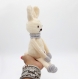 Doudou lapin au crochet | amigurumi lapin pastel | cadeau de naissance | jouet au crochet | cadeau bébé fille et garçon | babies lovey bunny