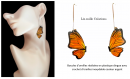 Boucles d'oreilles papillon orange