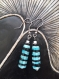 Boucles d'oreilles en céramique raku bleu/noir