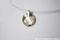 Swarovski pendentif cristal twist marron / argent 925