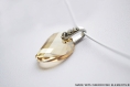 Swarovski pendentif cristal twist / plaqué argent