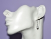Swarovski boucles d'oreilles cristal toupie blanche / argent 925