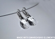 Swarovski boucles d'oreilles cristal amande / argent 925