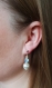 Swarovski boucles d'oreilles en perle et cristaux / argent 925