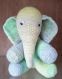 Elephant elmer au crochet