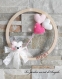 Cadre cercle chaton décoratif au crochet