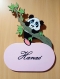 Plaque de porte panda pour prénom enfant