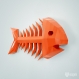 Projet diy papercraft: sculpture squelette de poisson