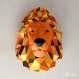 Projet diy papercraft: trophée de lion