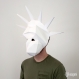 Projet diy papercraft: masque de la statue de la liberté