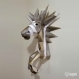Projet diy papercraft: trophée de licorne amusante
