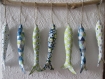 Poissons tissus, petit modèle tonalité bleu et vert anis - vendu a l'unite