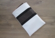 Protège livre de poche, mini tablette tissu simili cuir ivoire 