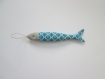 Grand poisson de lavande bio 23 cm lin et coton motifs géométriques