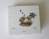 Mini tableau bois minimaliste petits oiseaux in love
